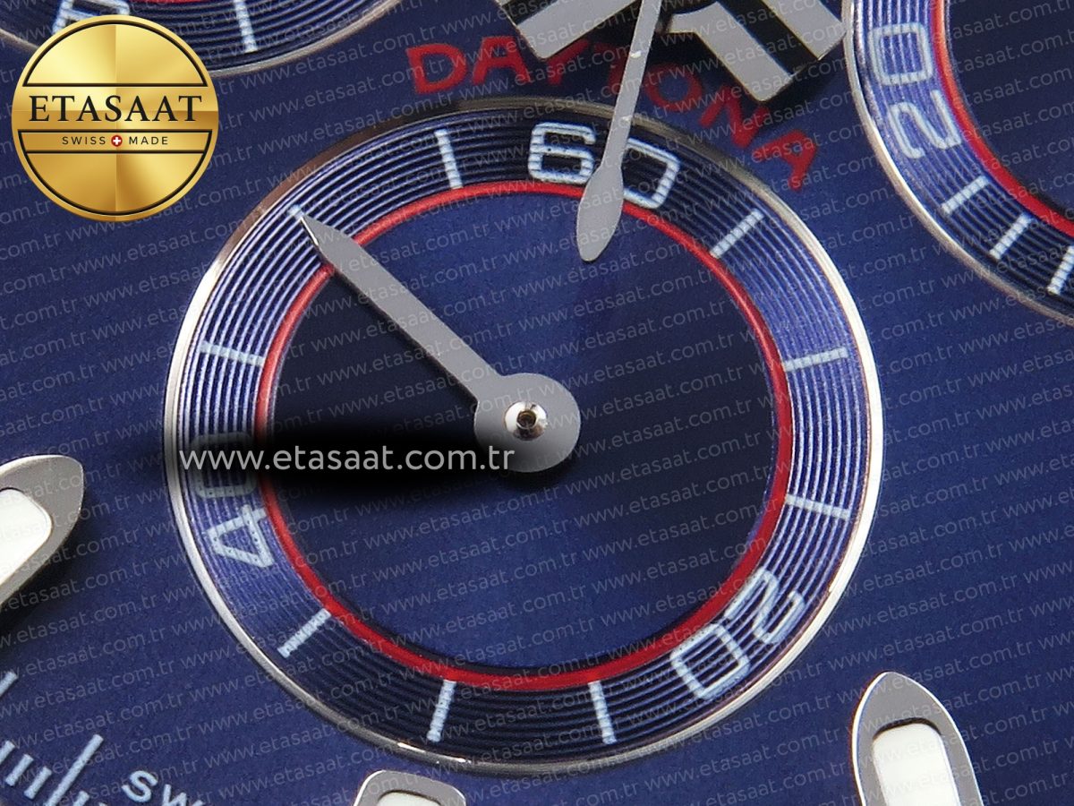 Rolex Daytona 116519 SS Blue Dial on Oysterflex A7750 - Görsel 12