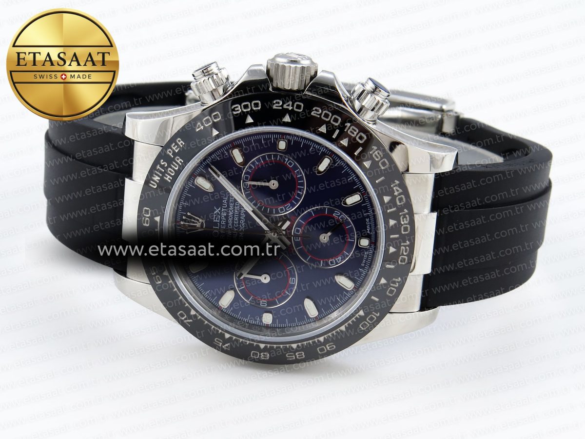 Rolex Daytona 116519 SS Blue Dial on Oysterflex A7750 - Görsel 6