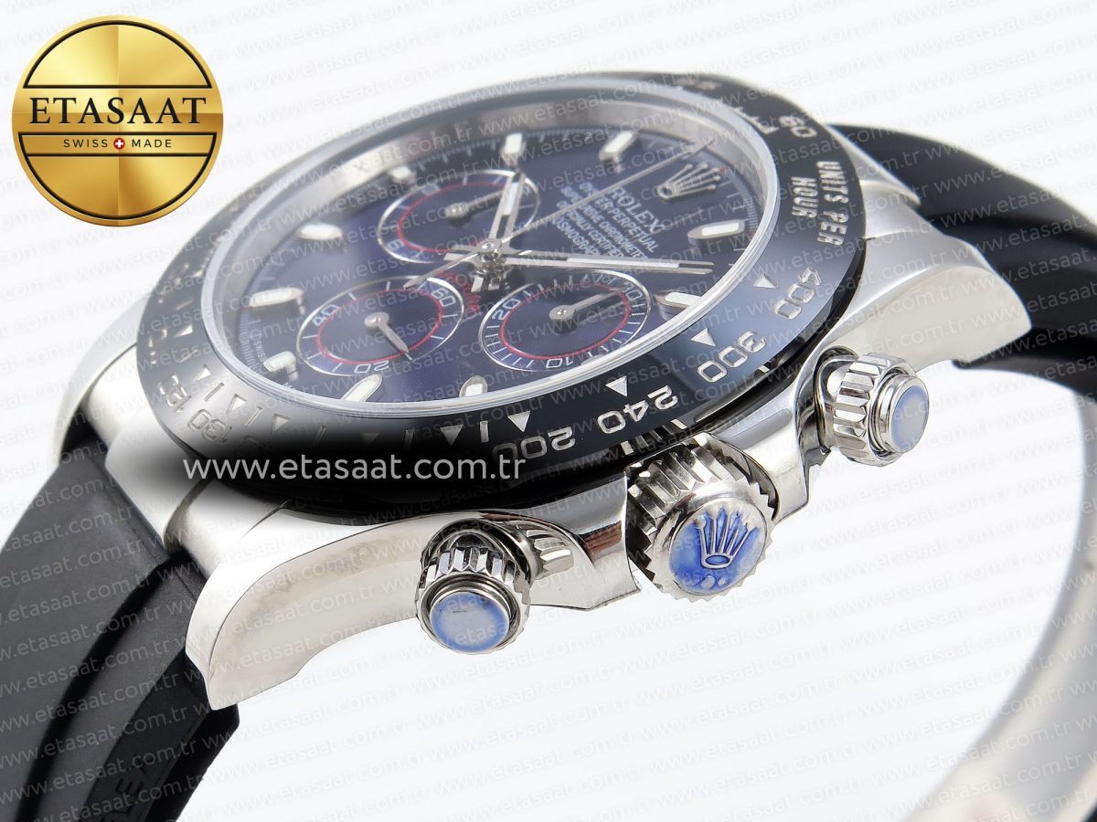 Rolex Daytona 116519 SS Blue Dial on Oysterflex A7750 - Görsel 8