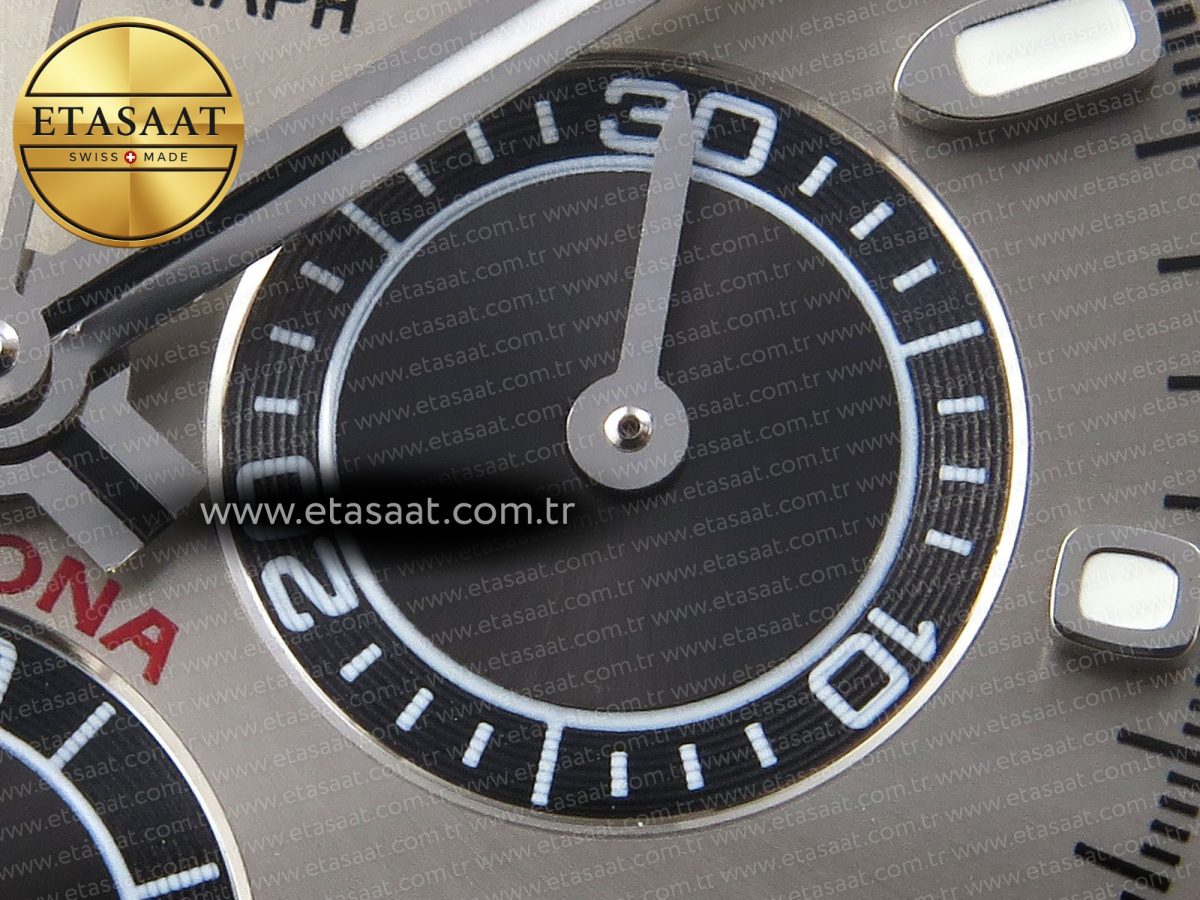 Rolex Daytona 116519 SS Gray/Black Dial on Oysterflex A7750 - Görsel 11