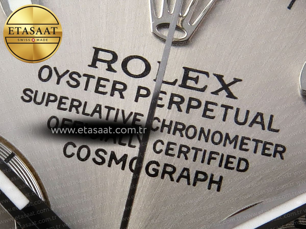 Rolex Daytona 116519 SS Gray Dial on Oysterflex A7750 - Görsel 10
