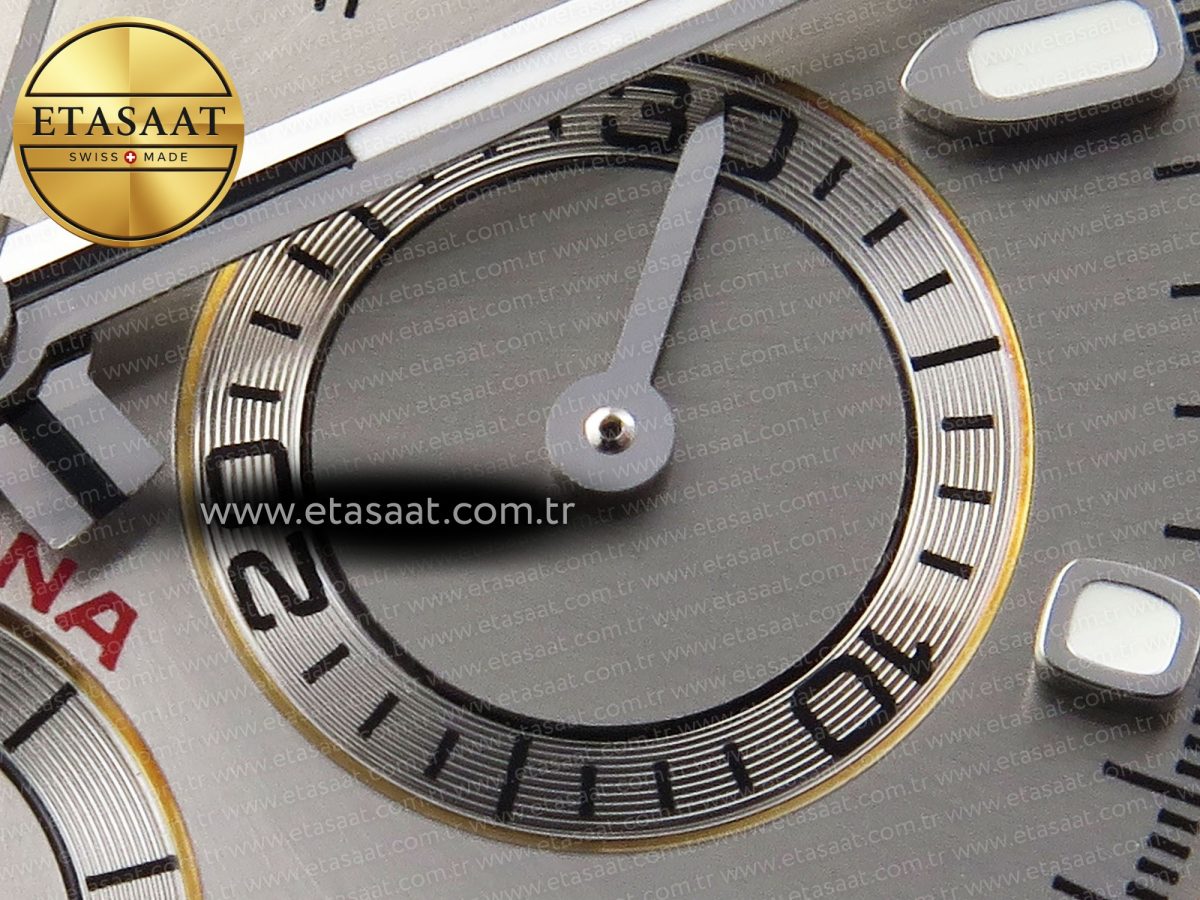 Rolex Daytona 116519 SS Gray Dial on Oysterflex A7750 - Görsel 11