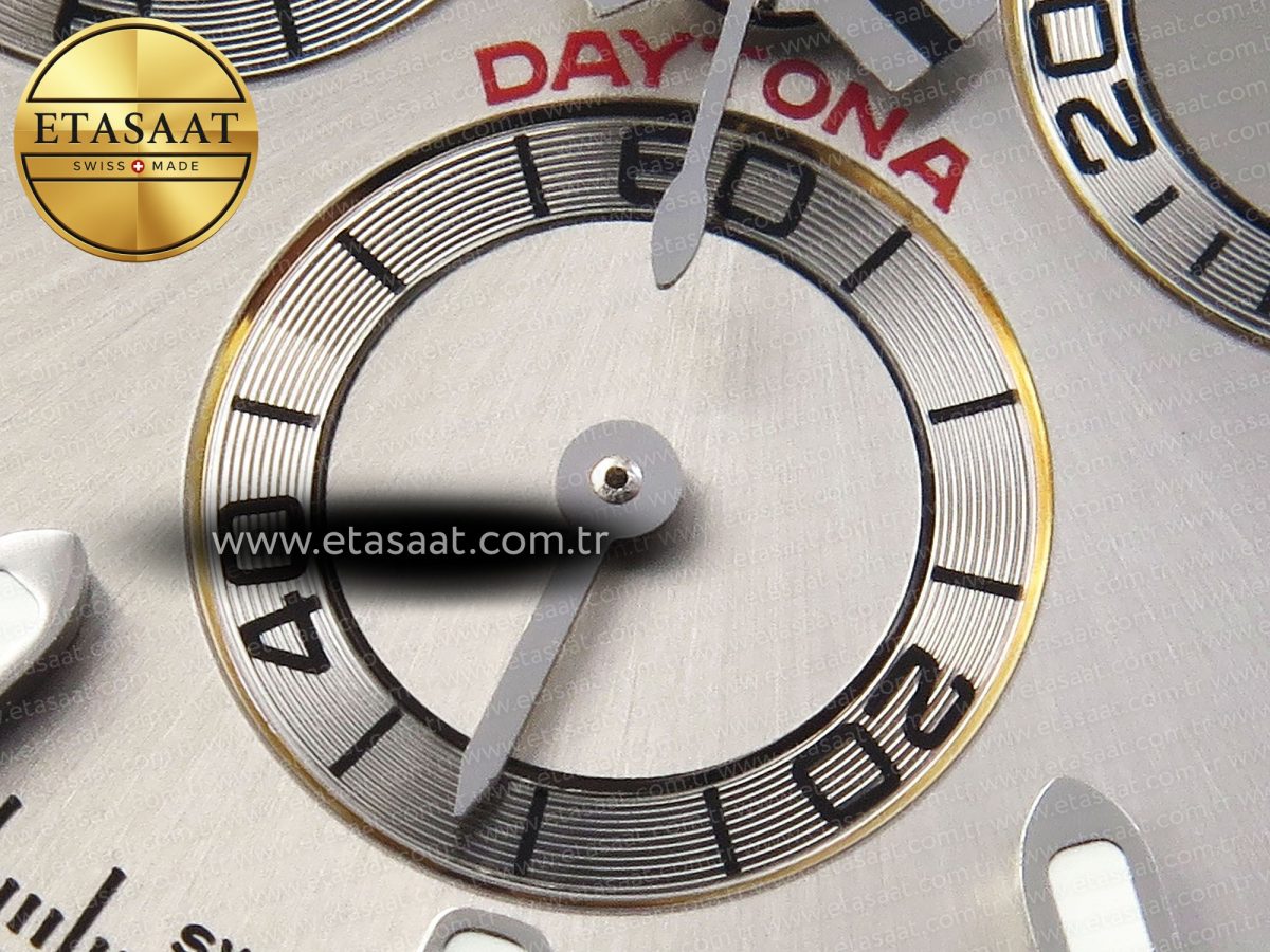 Rolex Daytona 116519 SS Gray Dial on Oysterflex A7750 - Görsel 12