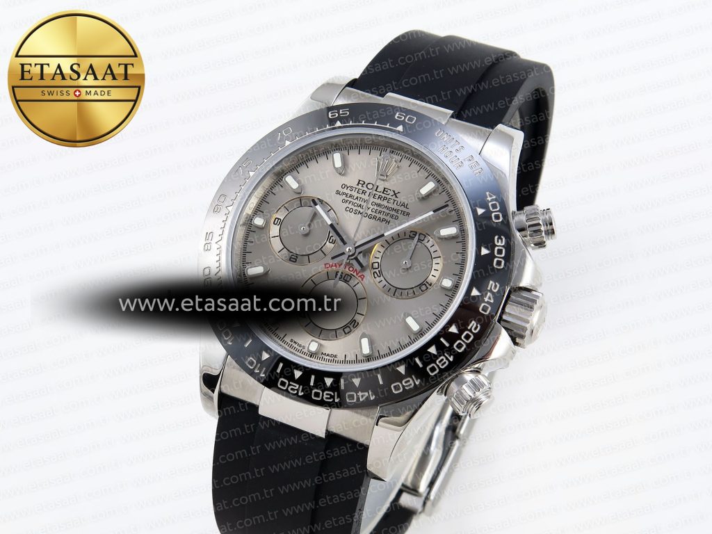 daytona 116519 ss omf best edition gray dial on oysterflex strap a7750 slim movement2