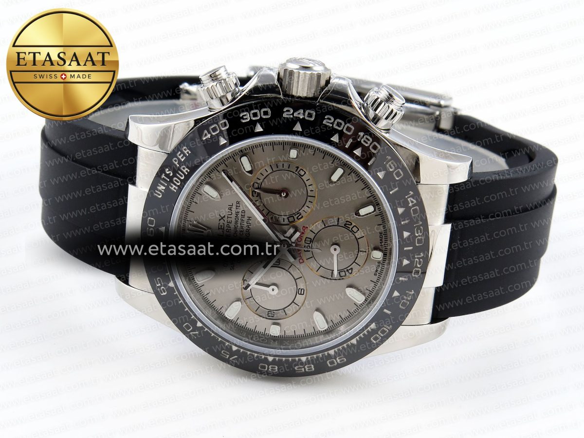 Rolex Daytona 116519 SS Gray Dial on Oysterflex A7750 - Görsel 6