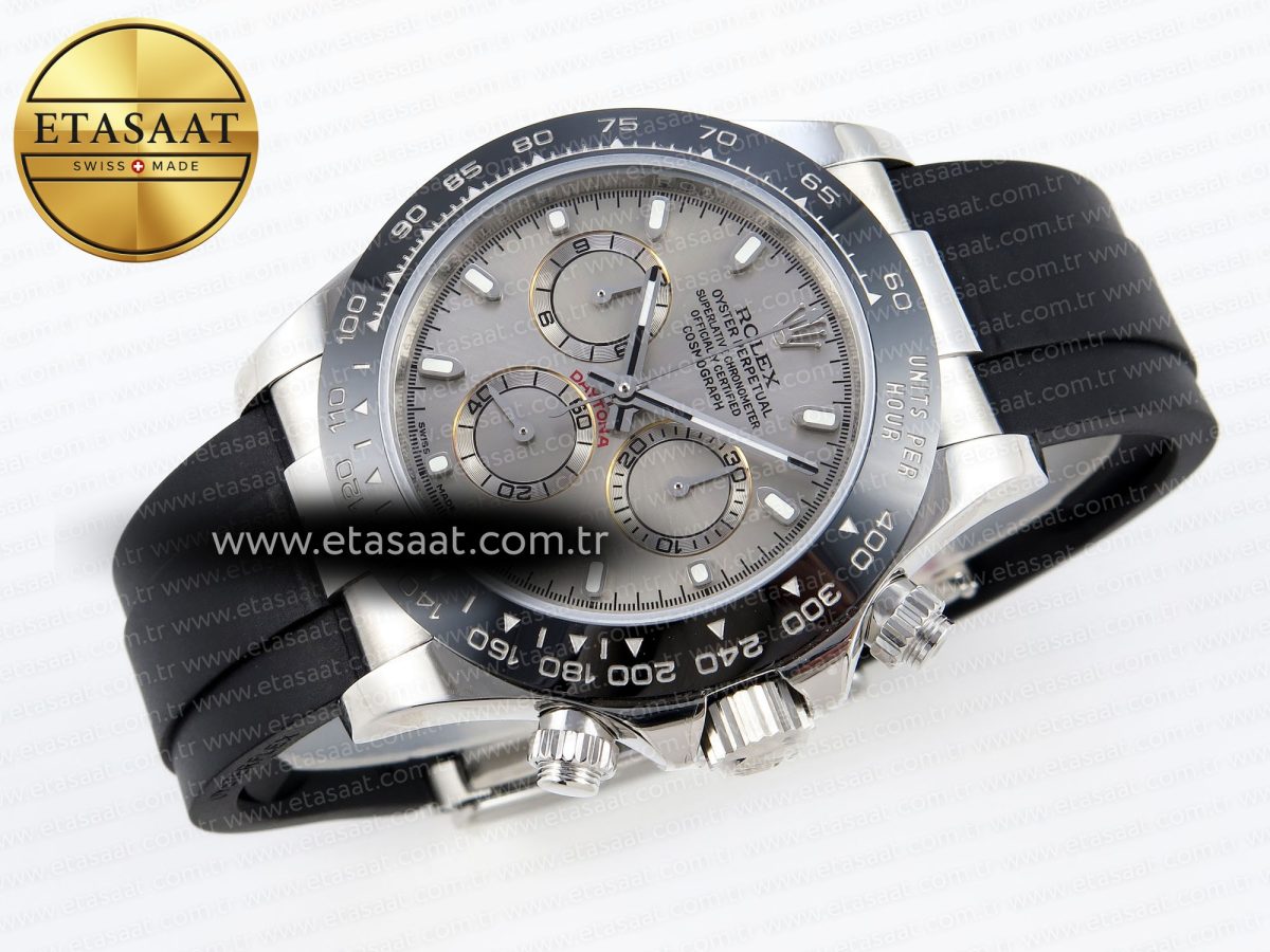 Rolex Daytona 116519 SS Gray Dial on Oysterflex A7750 - Görsel 7
