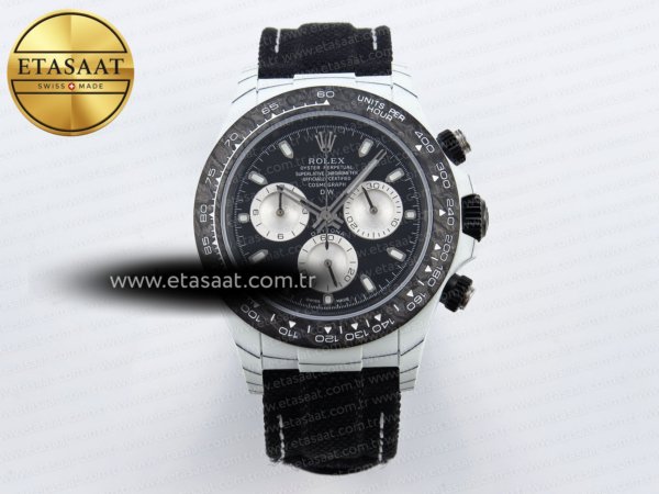Rolex Daytona Fc/Ny Siyah Kadran DIWF A7750 Eta Saat - 1:1 Süper Klon Replika Saat