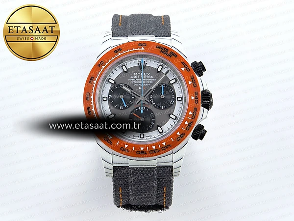 Rolex Daytona 40mm Fc/Ny Turuncu A7750 Eta Saat - 1:1 Süper Klon Replika Saat