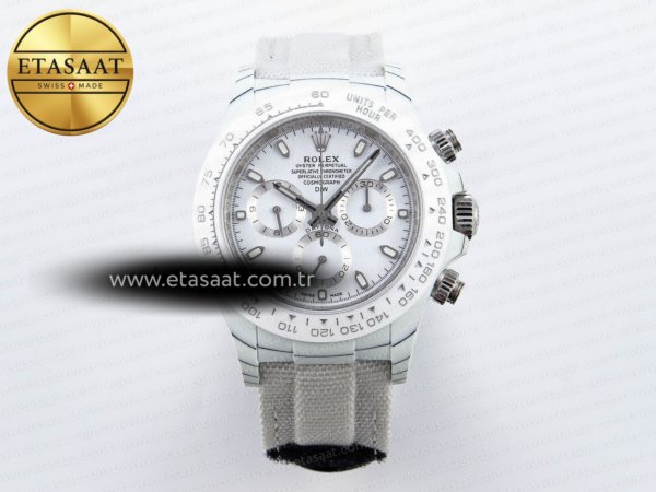 Rolex Daytona Fc/Ny Beyaz Kadran DIWF A7750 Eta Saat - 1:1 Süper Klon Replika Saat