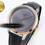 Omega De Ville Date RG MKF 1:1 Best Edition Gray Dial Roman Marker on Gray Leather Strap A8800