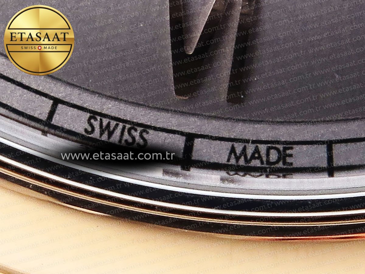 Omega De Ville Date RG MKF 1:1 Best Edition Gray Dial Roman Marker on Gray Leather Strap A8800 - Görsel 12