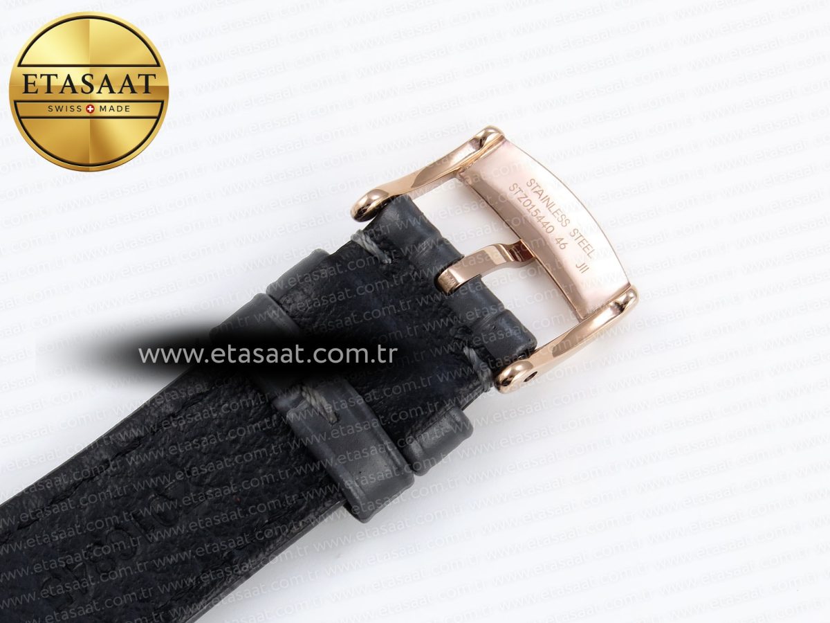 Omega De Ville Date RG MKF 1:1 Best Edition Gray Dial Roman Marker on Gray Leather Strap A8800 - Görsel 26