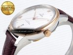 Omega De Ville Date RG MKF 1:1 Best Edition White Dial Roman Marker on Brown Leather Strap A8800 - Görsel 8