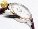 Omega De Ville Date RG MKF 1:1 Best Edition White Dial Roman Marker on Brown Leather Strap A8800 - Görsel 9