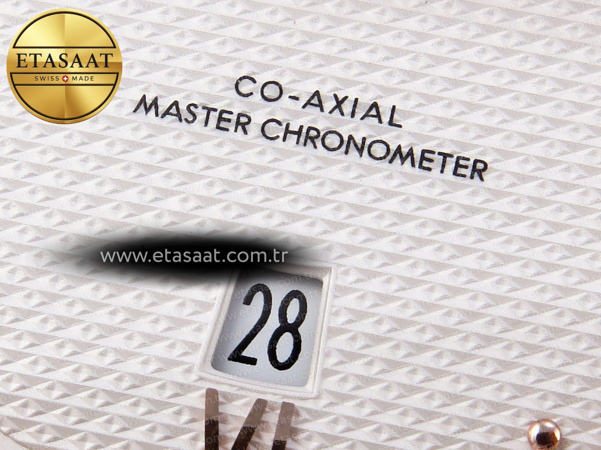 Omega De Ville Date RG White Textured Dial Roman Marker on Brown Leather A8800 - Görsel 11