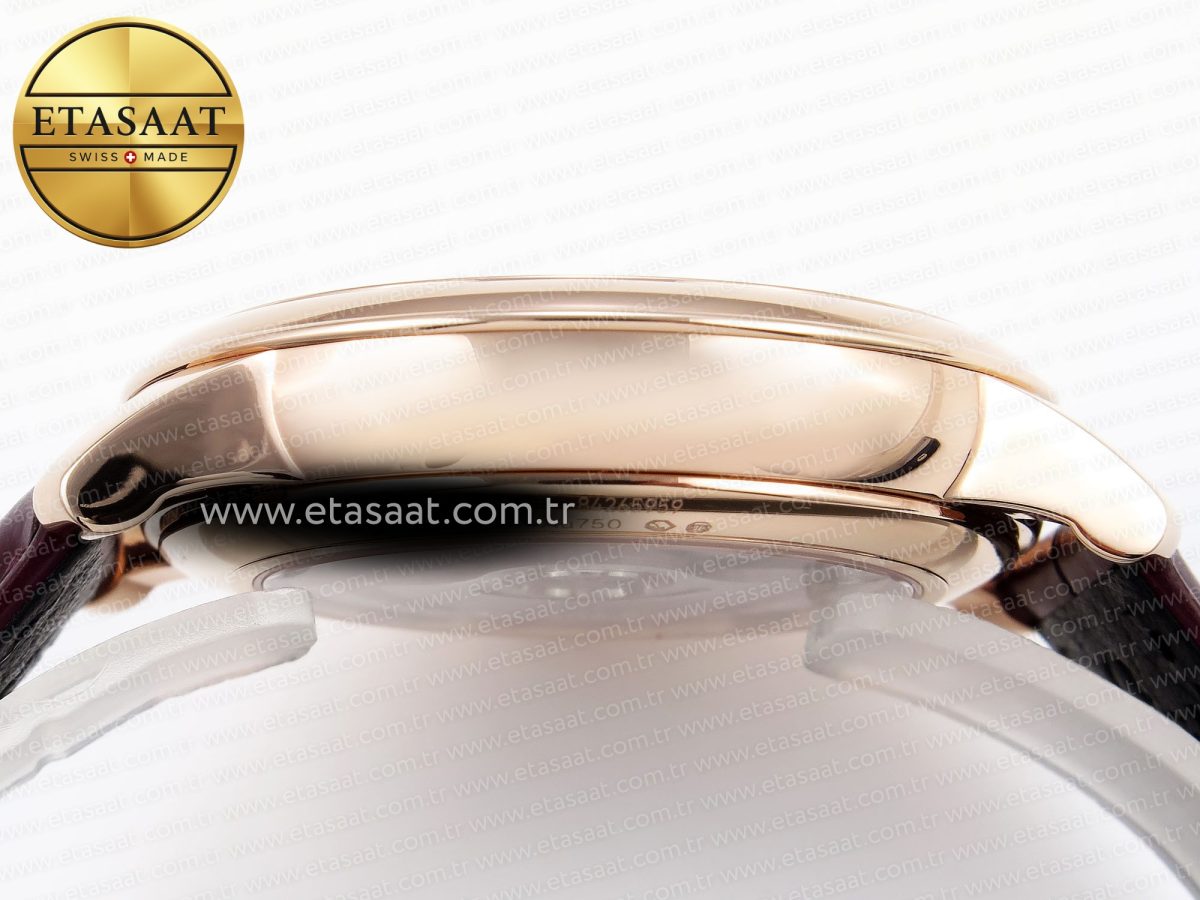 Omega De Ville Date RG White Textured Dial Roman Marker on Brown Leather A8800 - Görsel 13