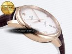 Omega De Ville Date RG White Textured Dial Roman Marker on Brown Leather A8800 - Görsel 9