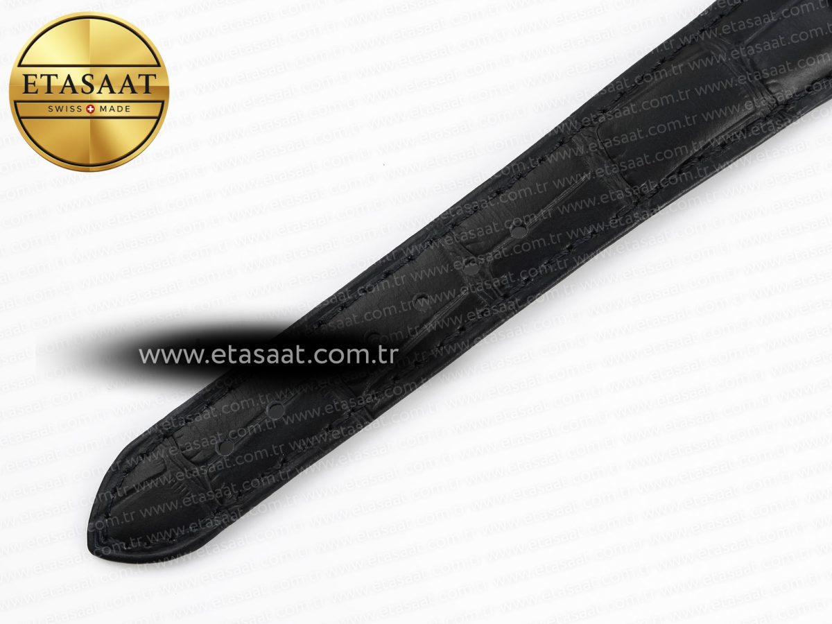 Omega De Ville Date SS MKF 1:1 Best Edition Black Dial Roman Marker on Black Leather Strap A8800 - Görsel 24
