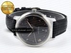 Omega De Ville Date SS MKF 1:1 Best Edition Black Dial Roman Marker on Black Leather Strap A8800 - Görsel 6