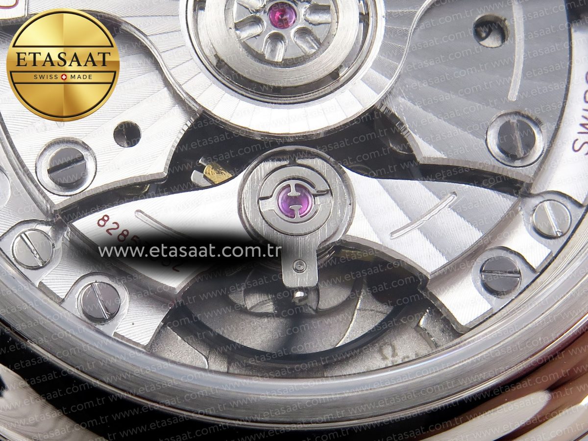 Omega De Ville Date SS MKF 1:1 Best Edition Blue Dial Roman Marker on Black Leather Strap A8800 - Görsel 19