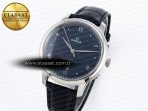 Omega De Ville Date SS MKF 1:1 Best Edition Blue Dial Roman Marker on Black Leather Strap A8800 - Görsel 2