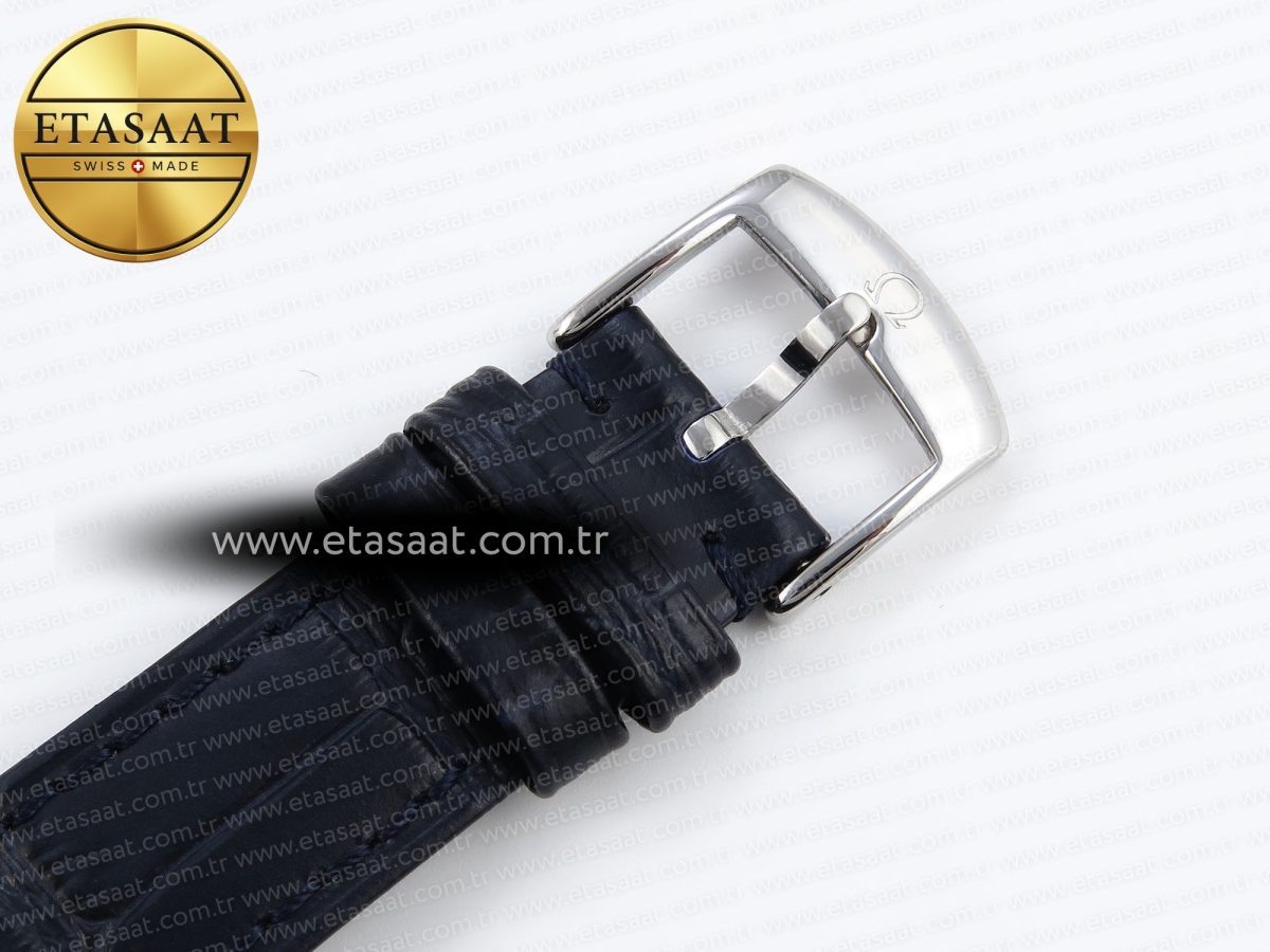 Omega De Ville Date SS MKF 1:1 Best Edition Blue Dial Roman Marker on Black Leather Strap A8800 - Görsel 25