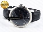 Omega De Ville Date SS MKF 1:1 Best Edition Blue Dial Roman Marker on Black Leather Strap A8800 - Görsel 6
