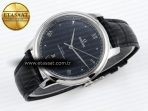 Omega De Ville Date SS MKF 1:1 Best Edition Blue Dial Roman Marker on Black Leather Strap A8800 - Görsel 7