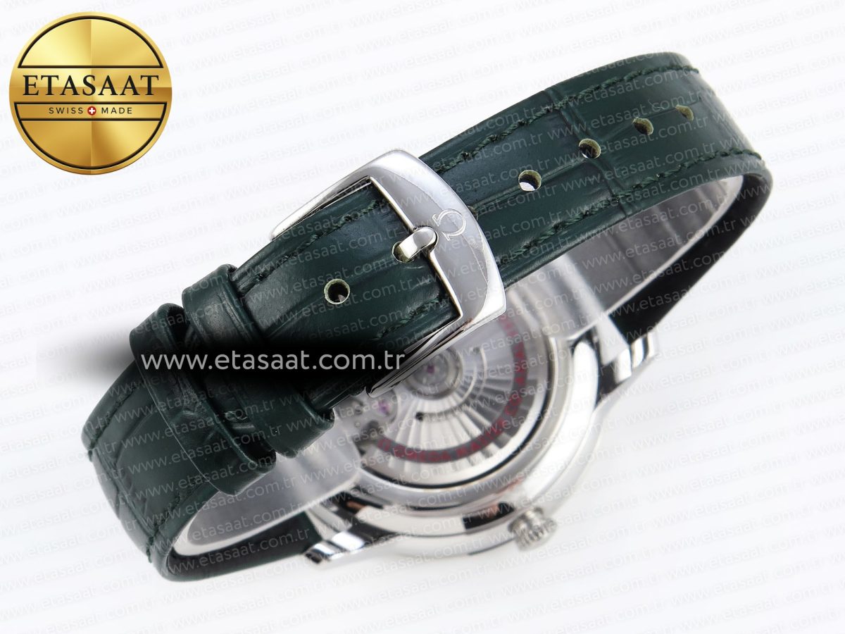 Omega De Ville Date SS MKF 1:1 Best Edition Dark Gray Dial Roman Marker on Black Leather Strap A8800 - Görsel 15