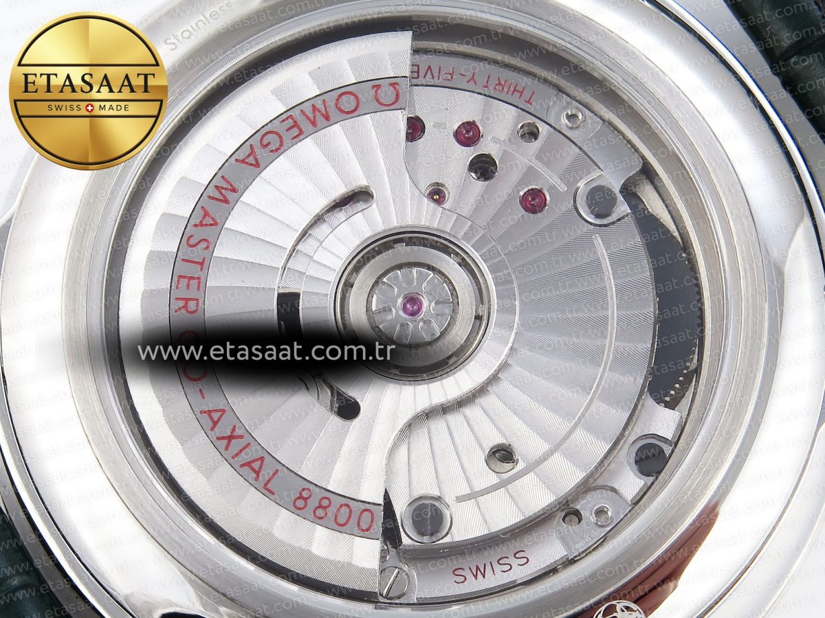 Omega De Ville Date SS MKF 1:1 Best Edition Dark Gray Dial Roman Marker on Black Leather Strap A8800 - Görsel 17