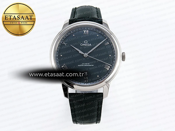 Omega De Ville Date Mkf Dark Gri Kadran Roma Rakamlı A8800 Eta Saat - 1:1 Süper Klon Replika Saat
