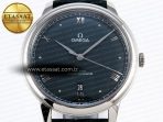 Omega De Ville Date SS MKF 1:1 Best Edition Dark Gray Dial Roman Marker on Black Leather Strap A8800 - Görsel 4