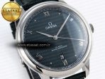 Omega De Ville Date SS MKF 1:1 Best Edition Dark Gray Dial Roman Marker on Black Leather Strap A8800 - Görsel 5