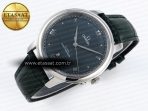 Omega De Ville Date SS MKF 1:1 Best Edition Dark Gray Dial Roman Marker on Black Leather Strap A8800 - Görsel 7