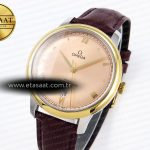 Omega De Ville Date YG Brown Dial Roman Marker on Brown Leather A8800