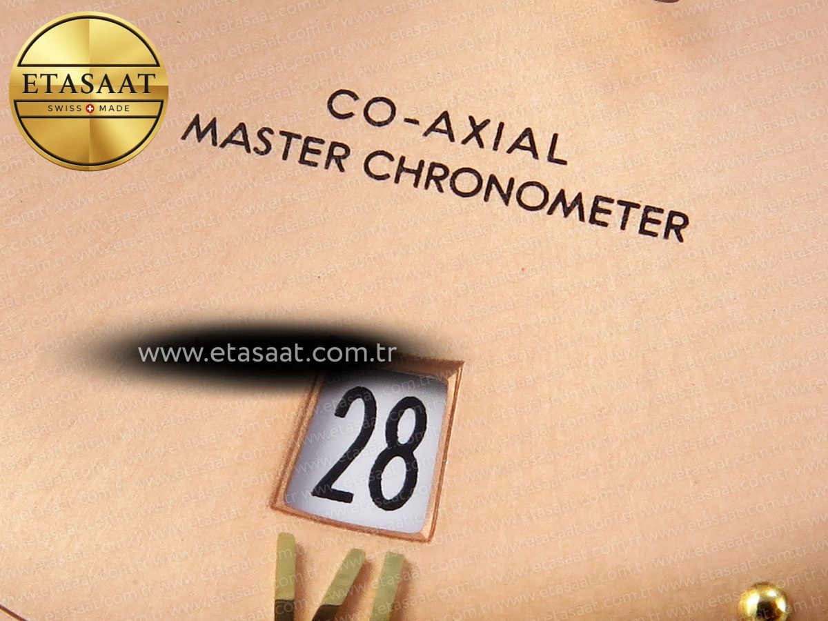 Omega De Ville Date YG Brown Dial Roman Marker on Brown Leather A8800 - Görsel 11