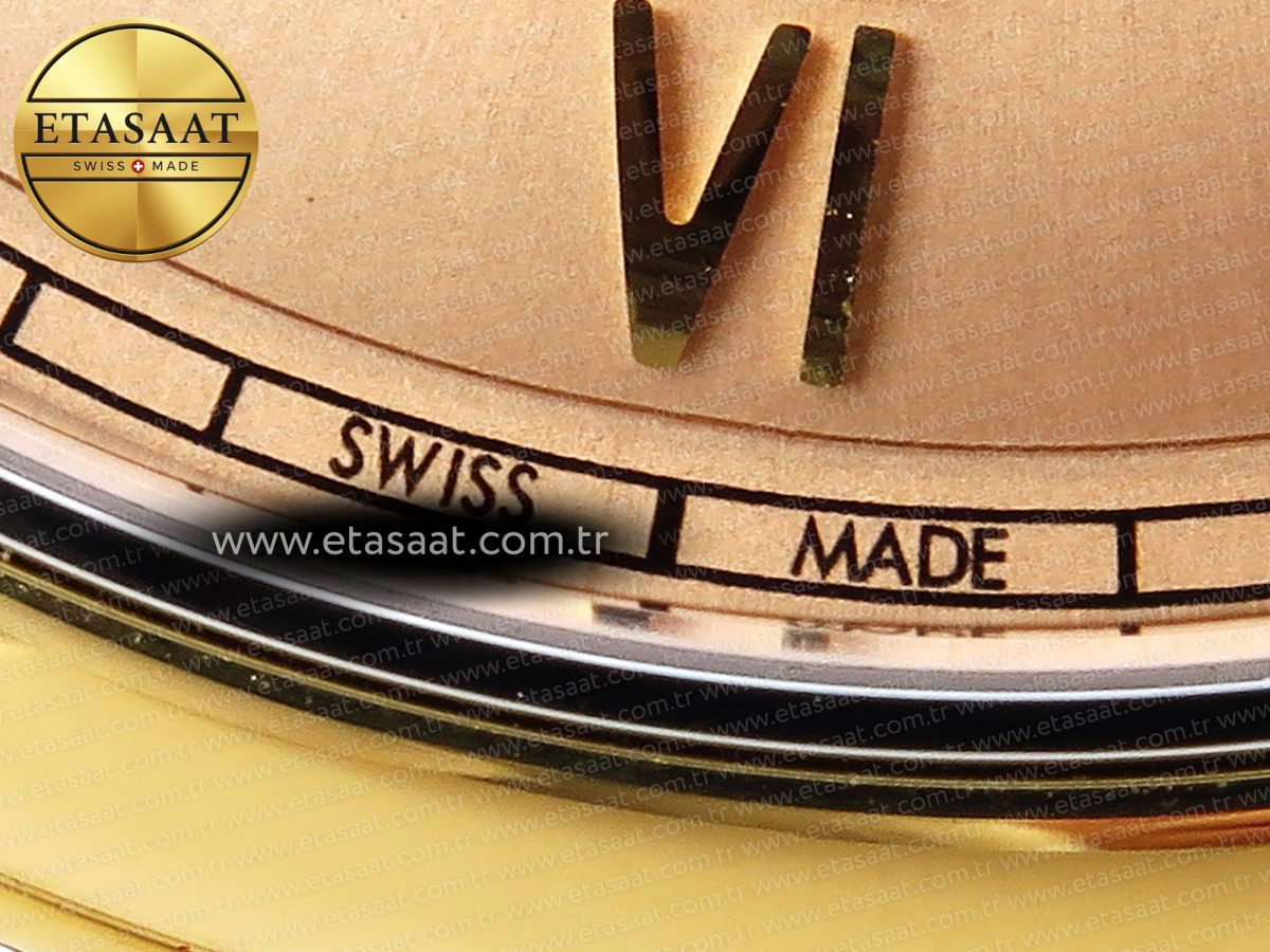 Omega De Ville Date YG Brown Dial Roman Marker on Brown Leather A8800 - Görsel 12