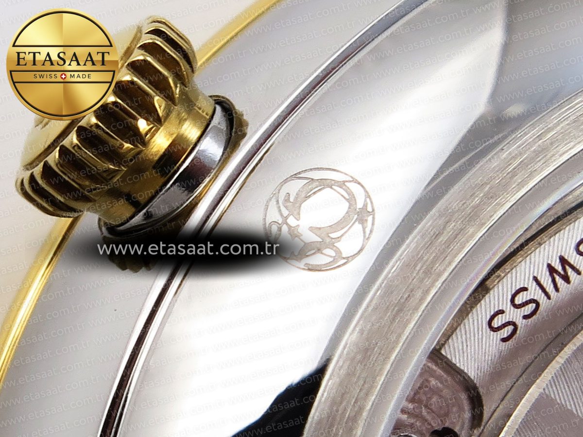 Omega De Ville Date YG Brown Dial Roman Marker on Brown Leather A8800 - Görsel 23