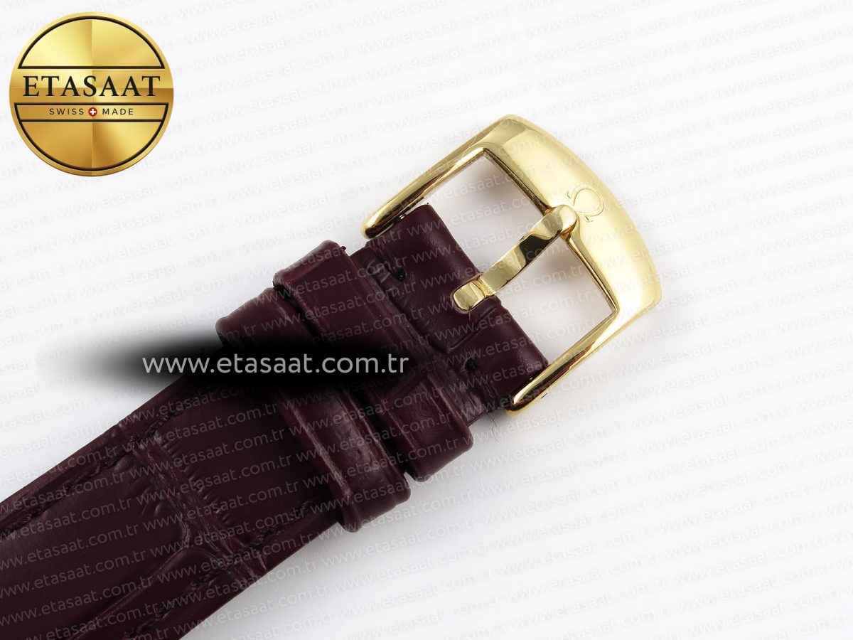 Omega De Ville Date YG Brown Dial Roman Marker on Brown Leather A8800 - Görsel 25