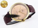 Omega De Ville Date YG Brown Dial Roman Marker on Brown Leather A8800 - Görsel 7