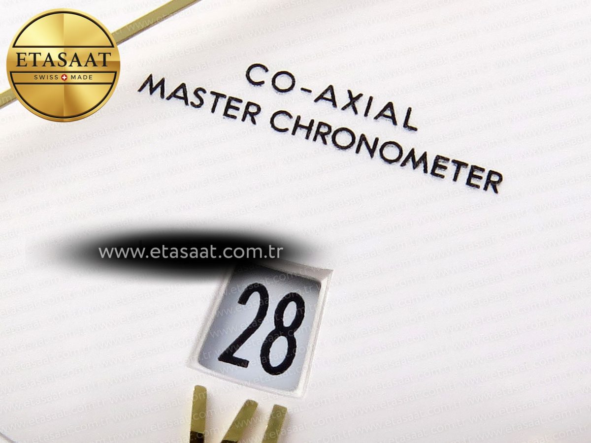 Omega De Ville Date YG White Dial Roman Marker on Brown Leather A8800 - Görsel 9