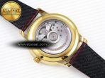 Omega De Ville Date YG White Textured Dial Roman Marker on Brown Leather A8800 - Görsel 16