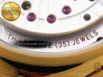 Omega De Ville Date YG White Textured Dial Roman Marker on Brown Leather A8800 - Görsel 21