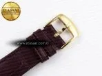 Omega De Ville Date YG White Textured Dial Roman Marker on Brown Leather A8800 - Görsel 25