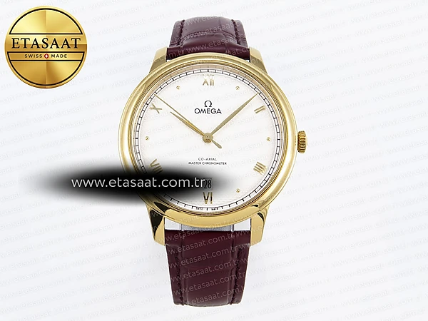 Omega De Ville Date YG Beyaz Dokulu Kadran Roma A8800 Eta Saat - 1:1 Süper Klon Replika Saat