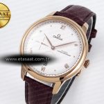 Omega De Ville Power Reserve RG White Dial on Brown Leather A8800