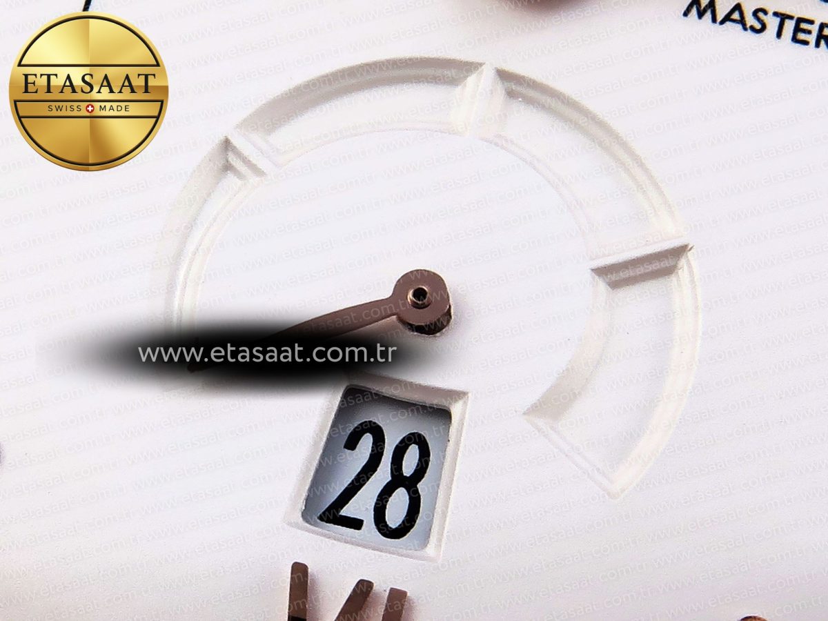 Omega De Ville Power Reserve RG White Dial on Brown Leather A8800 - Görsel 12