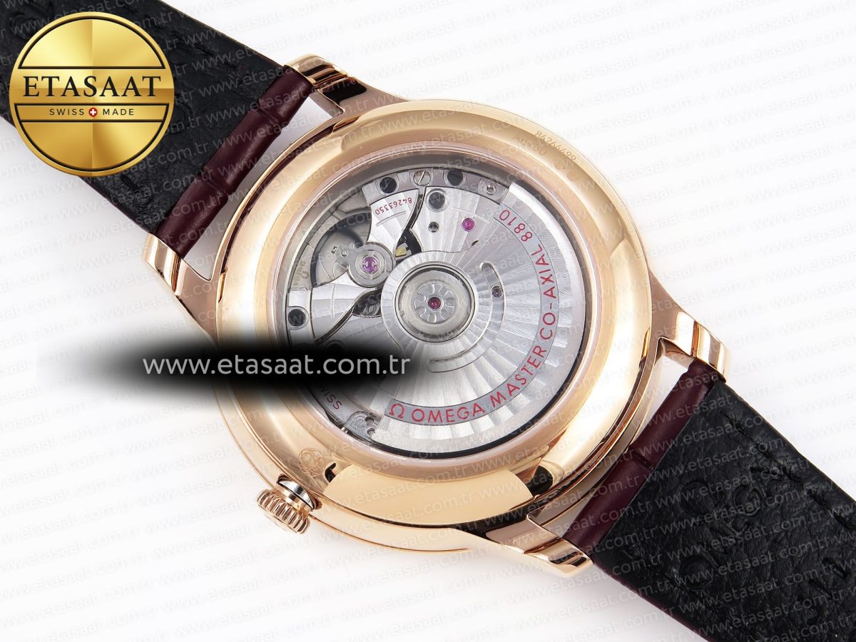 Omega De Ville Power Reserve RG White Dial on Brown Leather A8800 - Görsel 18