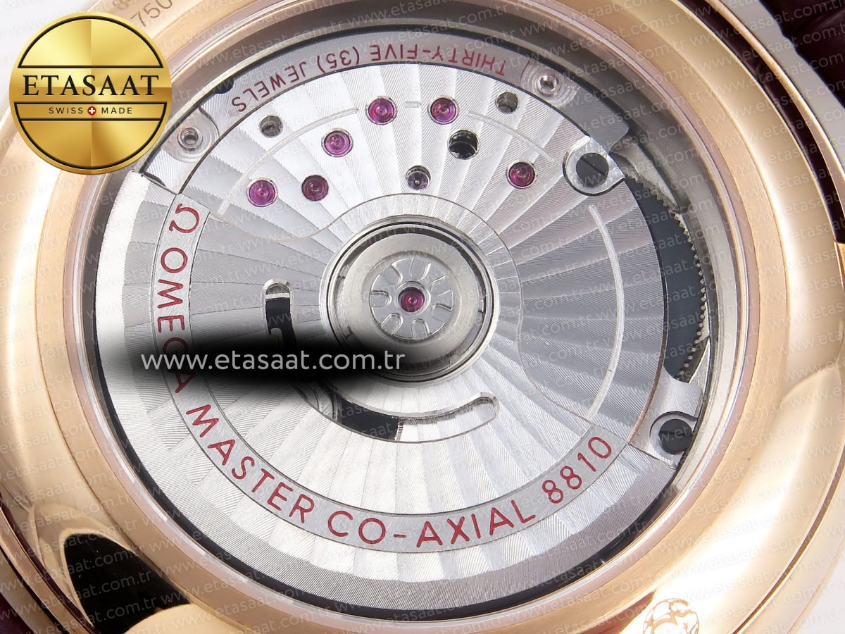 Omega De Ville Power Reserve RG White Dial on Brown Leather A8800 - Görsel 19
