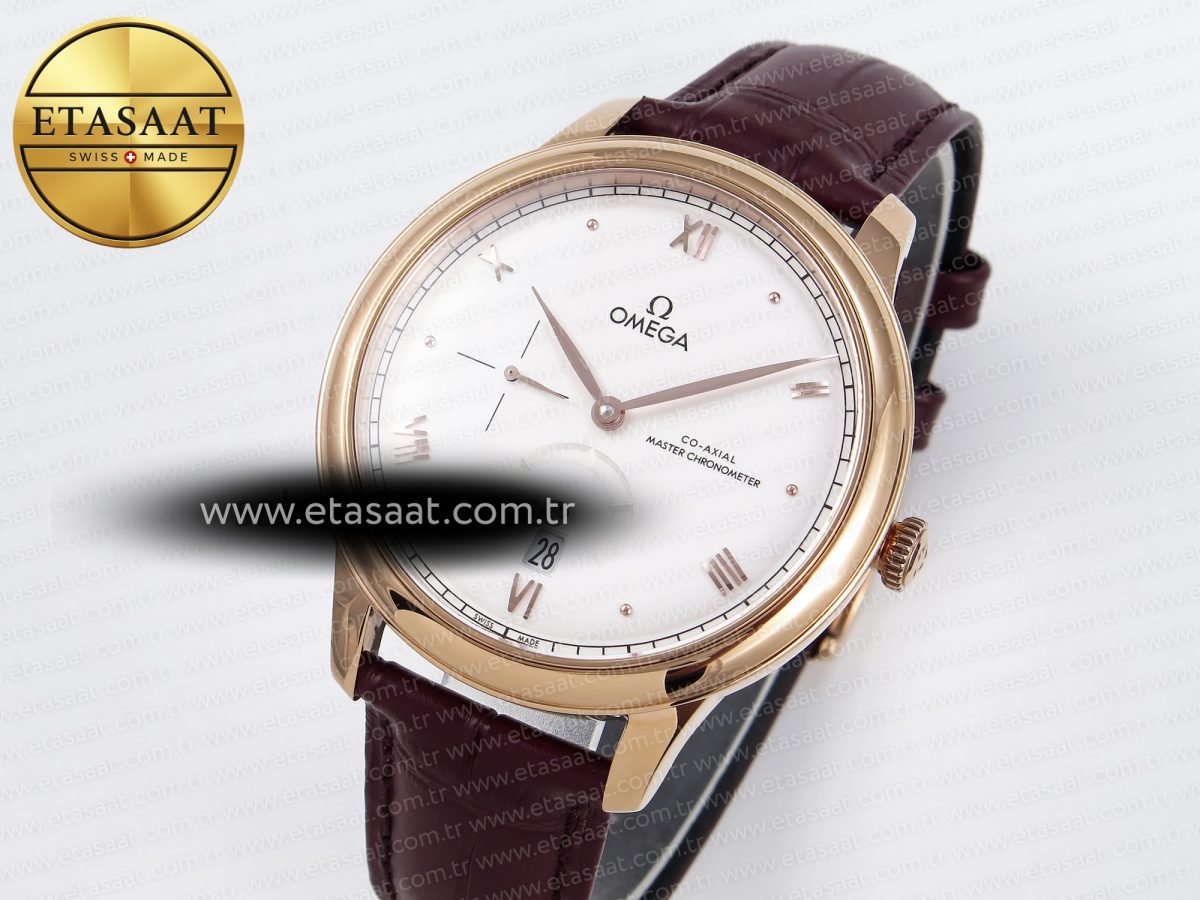 Omega De Ville Power Reserve RG White Dial on Brown Leather A8800 - Görsel 2